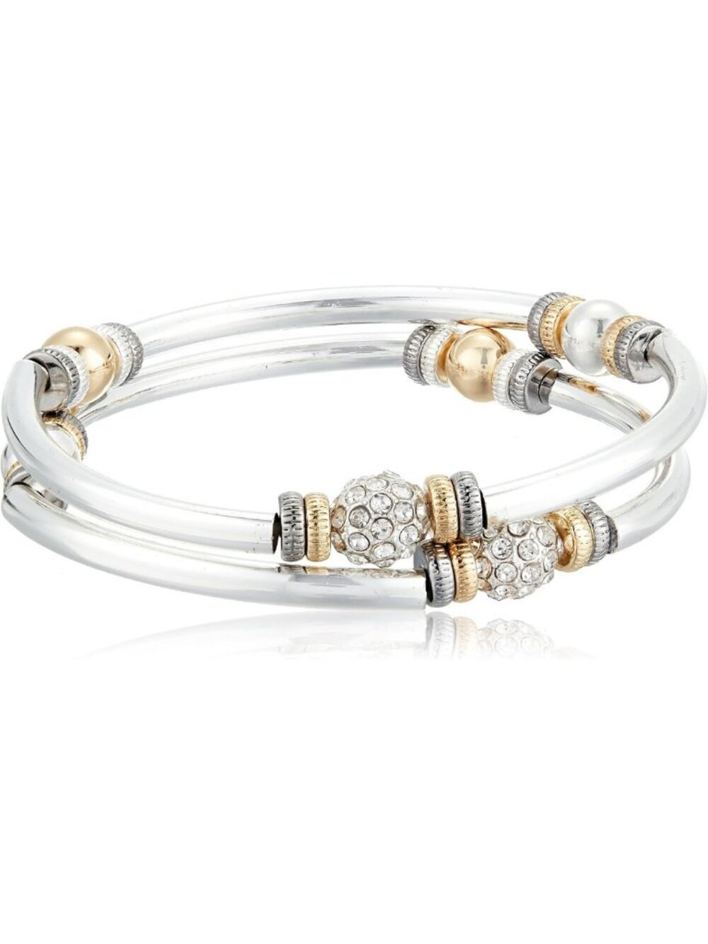 Layered Stretch Bangle Bracelet - Stackable Fashion Jewelry for Everyday & Dress